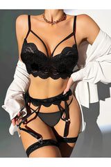 Dantel Detaylı siyah jartiyer