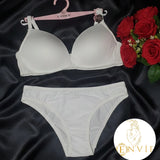 B CUP Angel balensiz desteksiz saten sütyen takımı