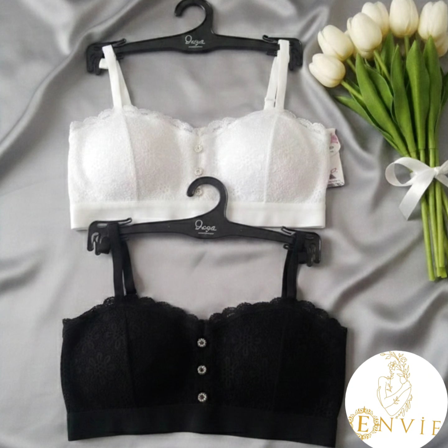 Dantel Detaylı Balensiz Bustiyer Sütyen