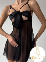 Babydoll Kırmızı Önden Bağlama