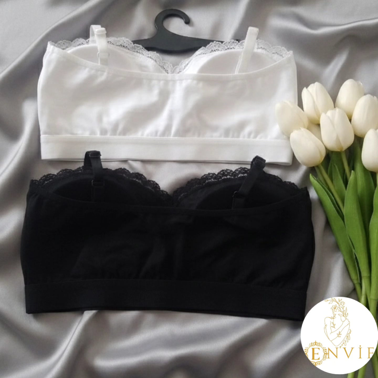 Dantel Detaylı Balensiz Bustiyer Sütyen